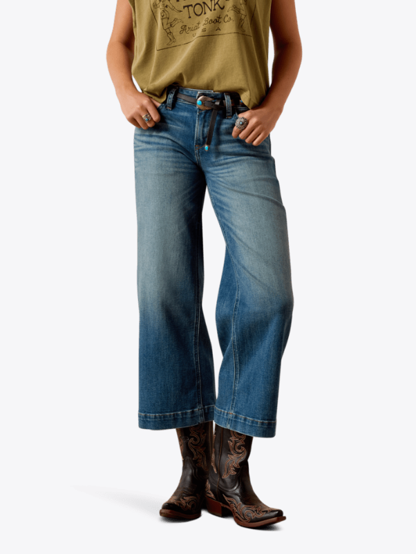 Perfect Rise Jazmine Wide Leg Crop Jeans - Albuquerque