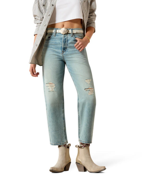 Ultra High Rise Tomboy Relaxed Straight Leg Jeans - Saratoga