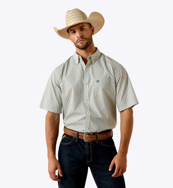 Pall Classic Fit Shirt - White Geo Print