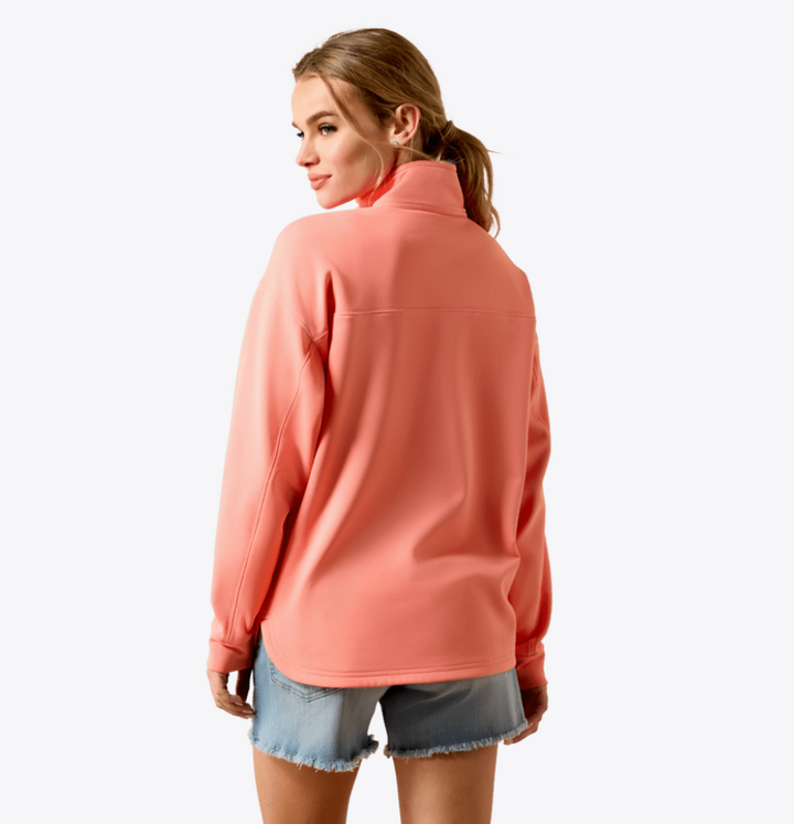Breeze Logo 1/2 Zip Sweatshirt - Shell Pink