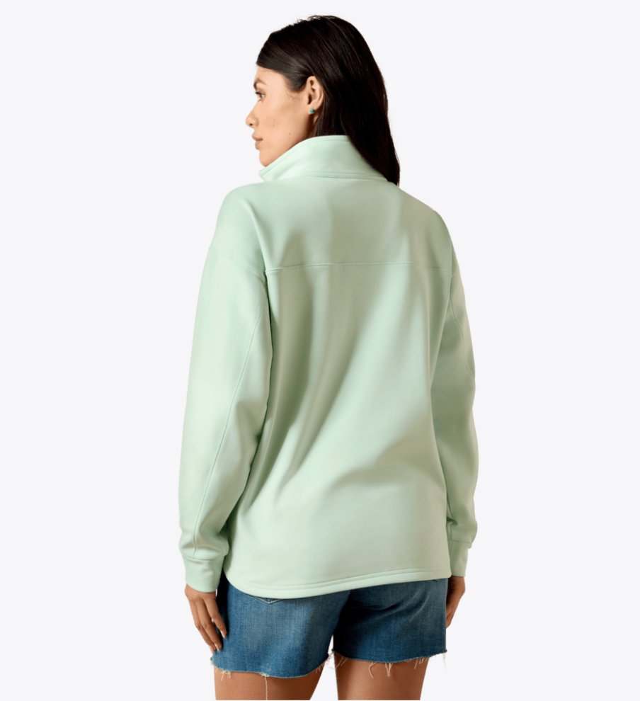 Breeze Logo 1/2 Zip Sweatshirt - Dusty Aqua