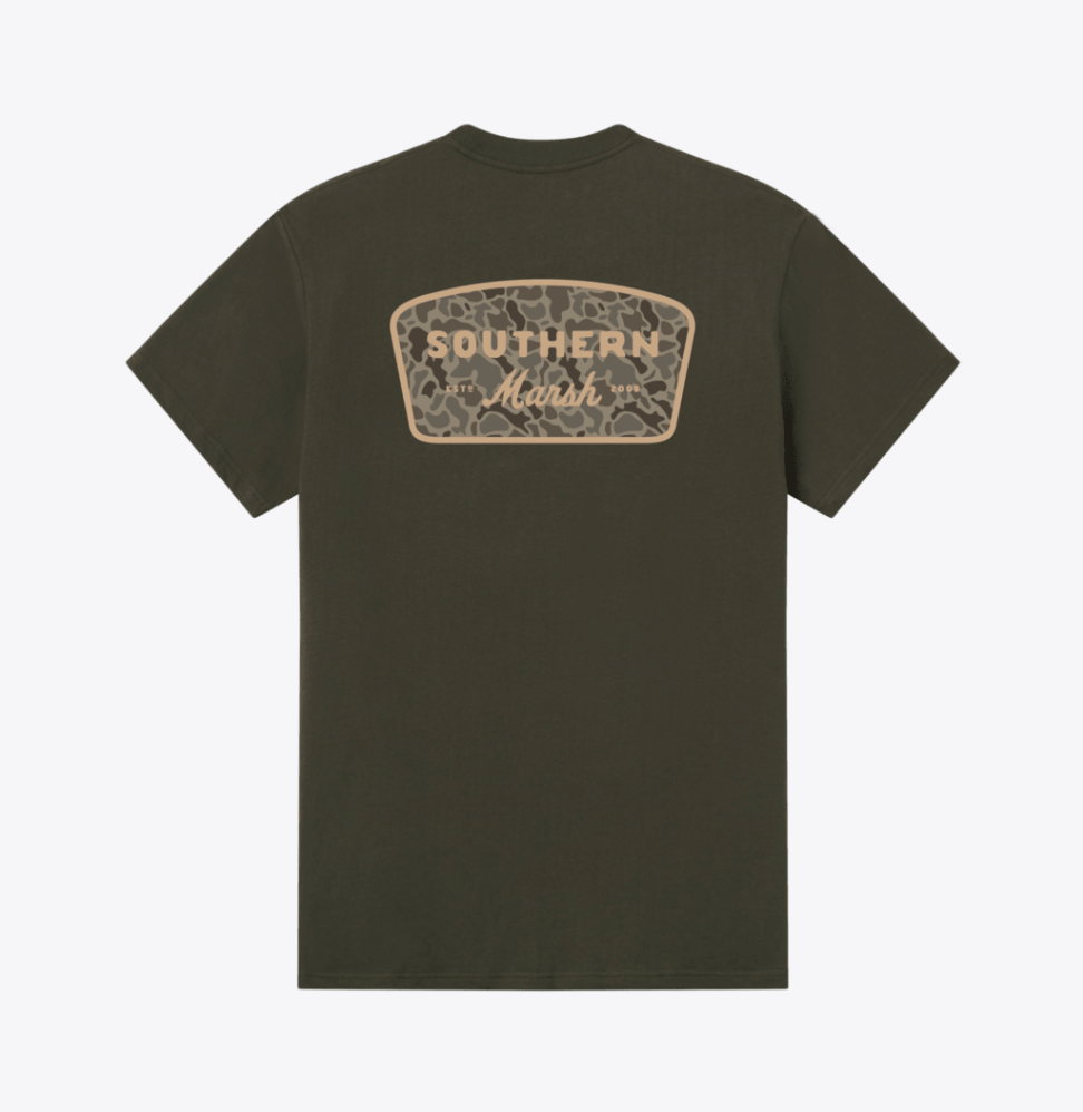 Branding Retro Camo Tee - Dark Olive