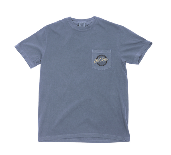 Camo Circle Logo Pocket Tee - Denim