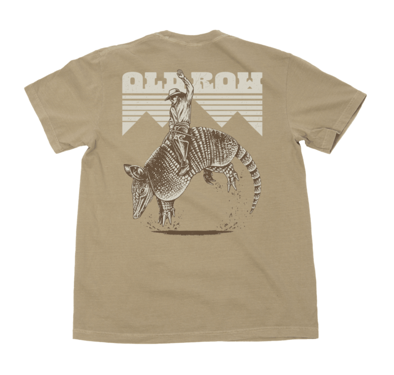 The Bucking Armadillo Pocket Tee - Khaki