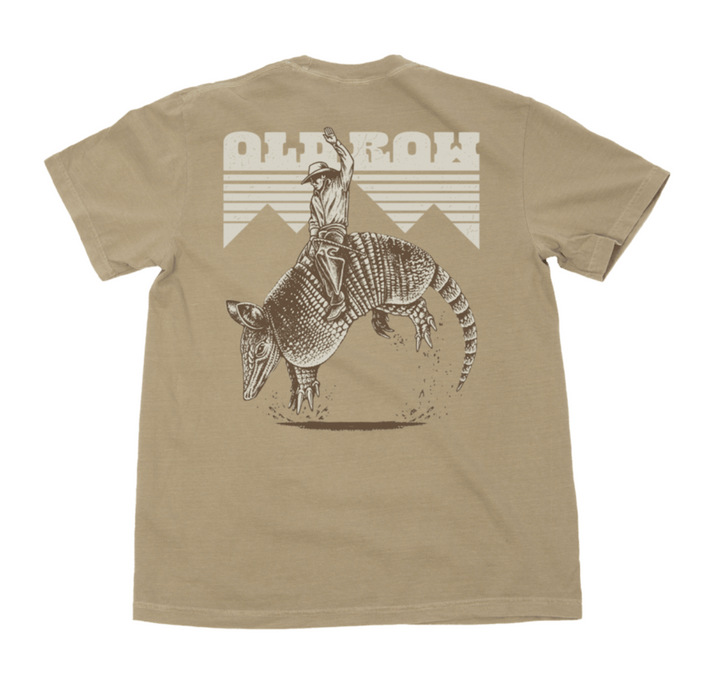The Bucking Armadillo Pocket Tee - Khaki