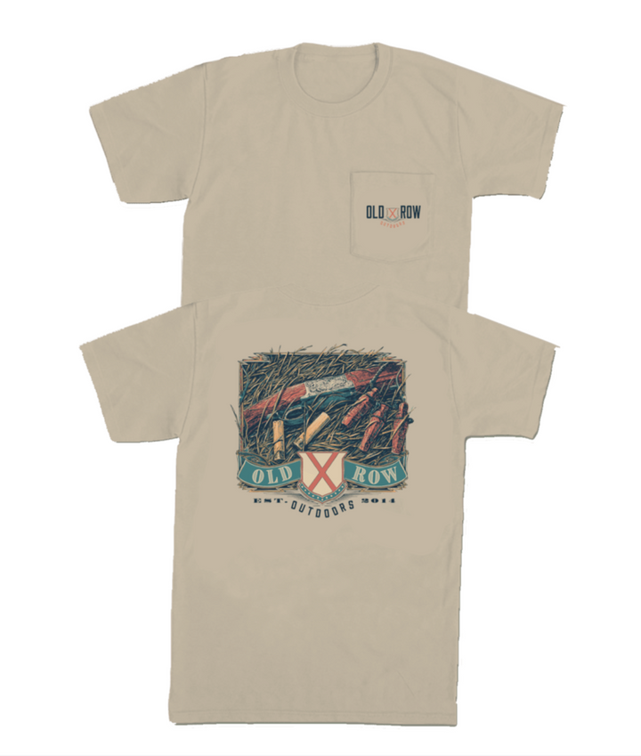 Old Row Outdoors Shells Pocket Tee - Tan