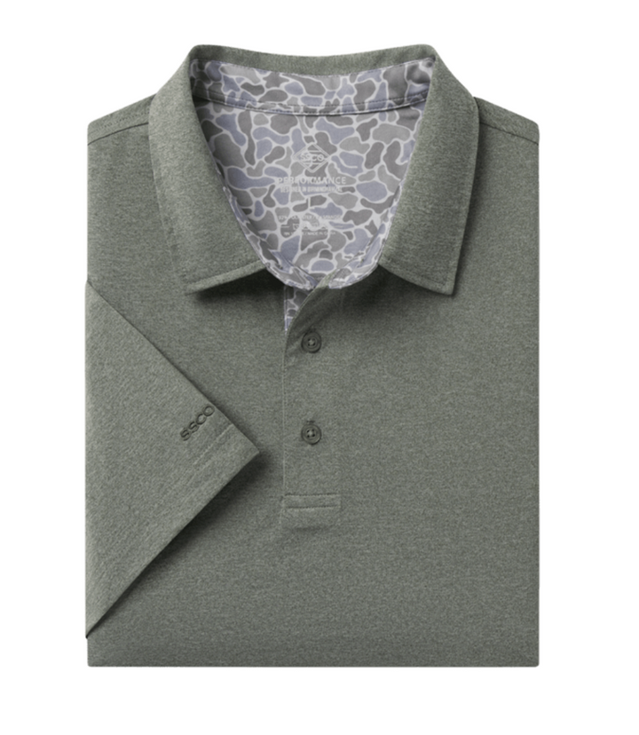 Grayton Heather Polo - Gunstock
