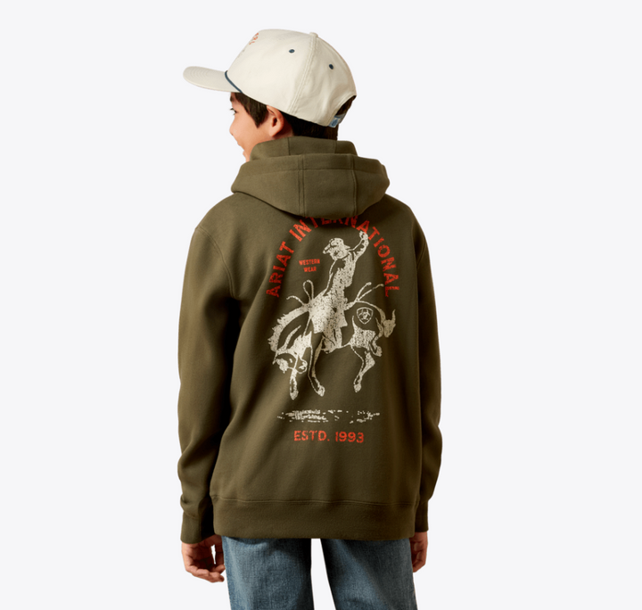 Youth Ariat International Rodeo Hoodie - Grape Leaf