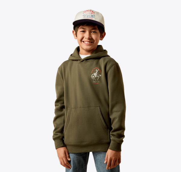 Youth Ariat International Rodeo Hoodie - Grape Leaf