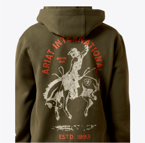 Youth Ariat International Rodeo Hoodie - Grape Leaf