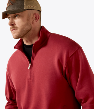 Core 1/4 Zip Sweatshirt - Brick Red
