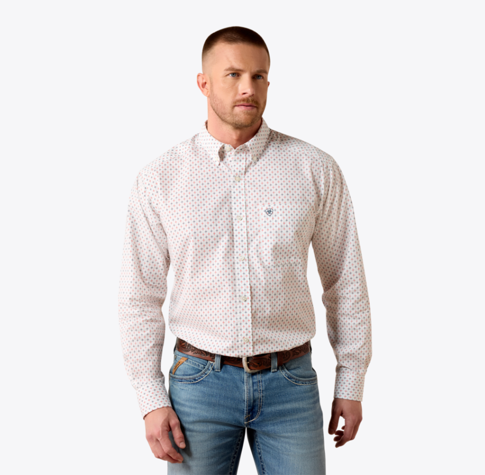 Noam Long Sleeve Button Down - Multi Geo Print