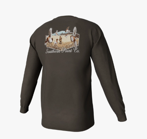 Covey Rise Long Sleeve Pocket Tee - Gunstock