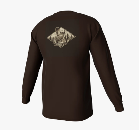 Diamond Quail Long Sleeve Pocket Tee - Gunstock