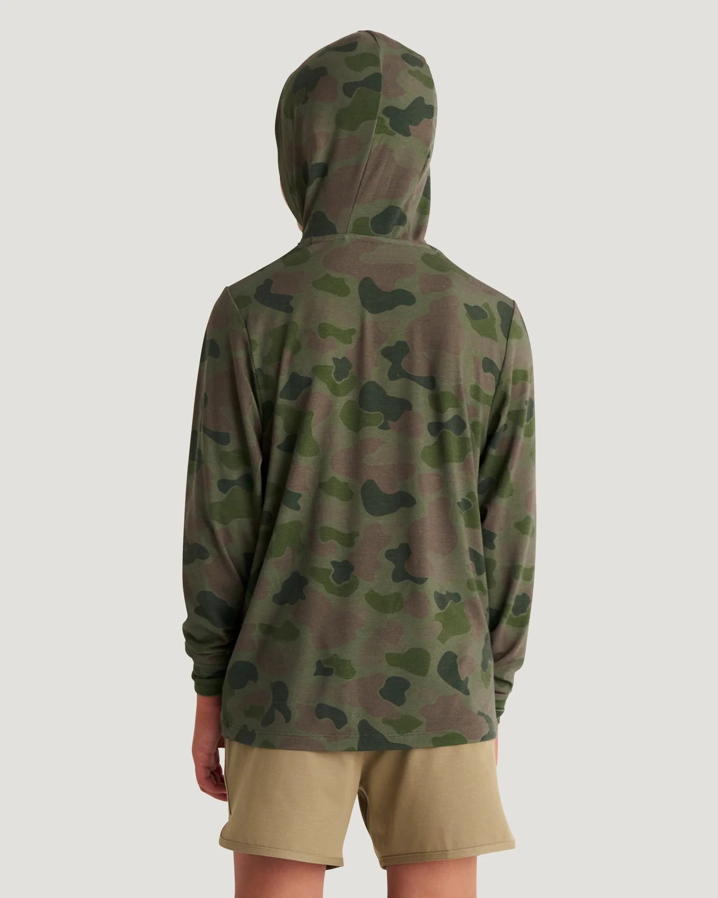 Youth Camo Hoodie - Vintage Camo Oil Green