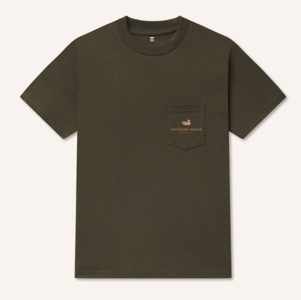 Youth Eight Point SS Tee - Dark Olive