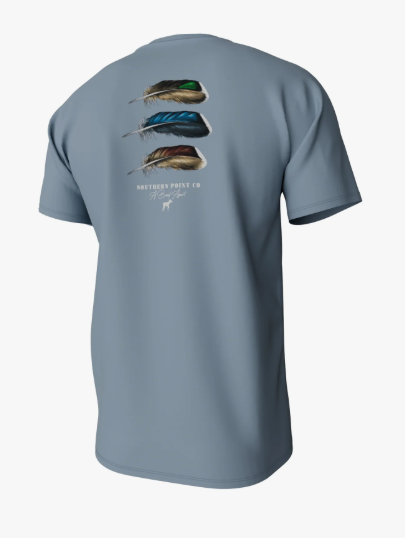 Duck Feather Trio Short Sleeve Pocket Tee - Mountain Spring