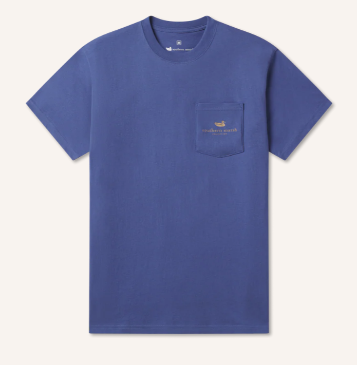 Branding Collection Tee - Hunting Dog - Bluestone