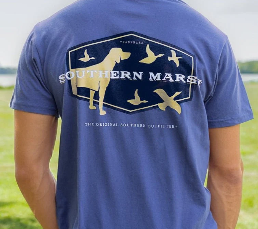 Branding Collection Tee - Hunting Dog - Bluestone
