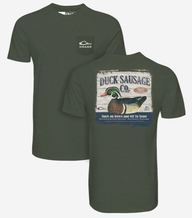 Duck Sausage SS Tee- Kalamata Light Heather