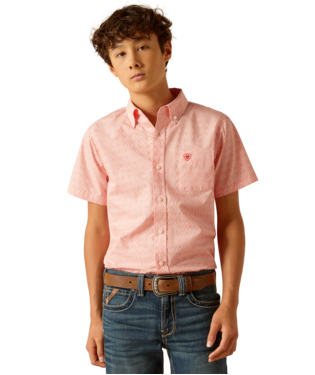 Kamden Youth Classic Fit Shirt - Coral