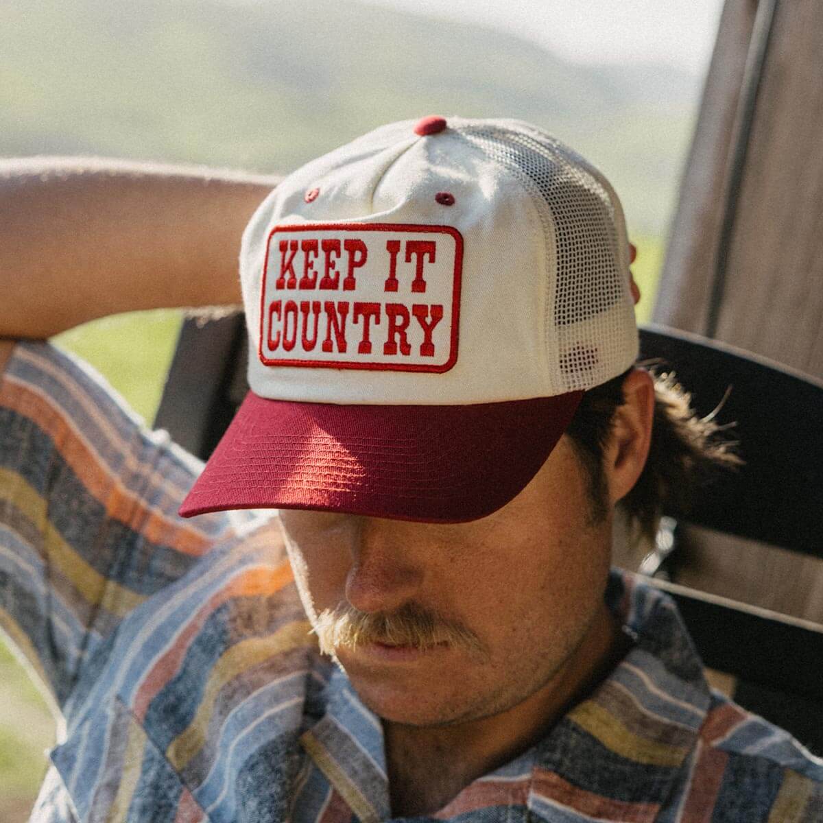 Keep It Country Trucker Cream & Red