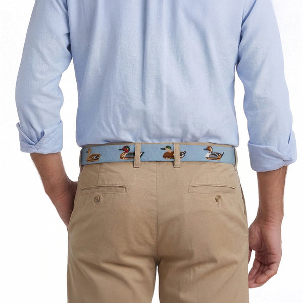 Duck Decoys Belt - Antique Blue