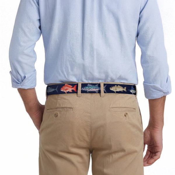 Gulf Coast Fish Belt - Dark Navy