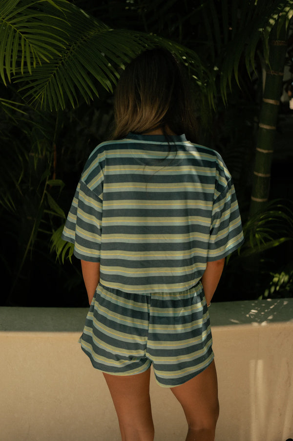 Striped Boxer - Deep Sea Blue