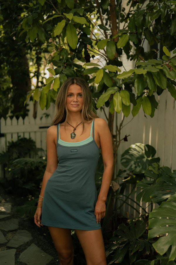Yacht Dress - Deep Sea & Barefoot Blue