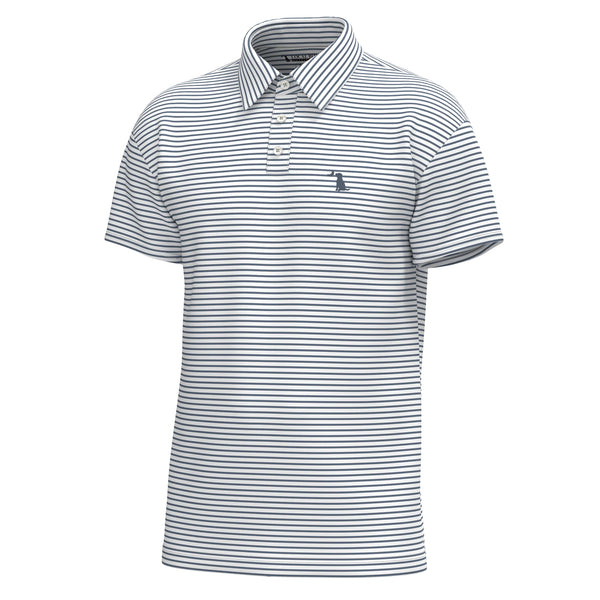 Edisto Polo - Dark Slate & White