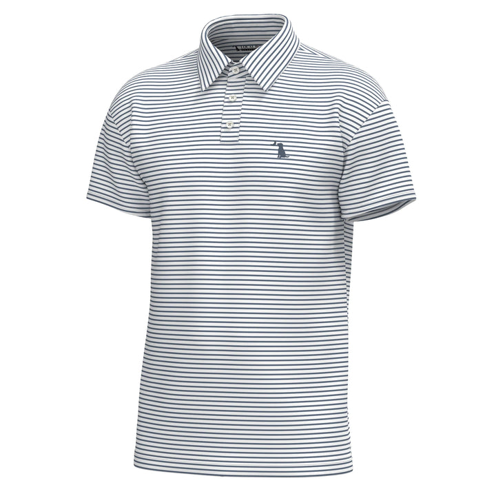 Edisto Polo - Dark Slate & White