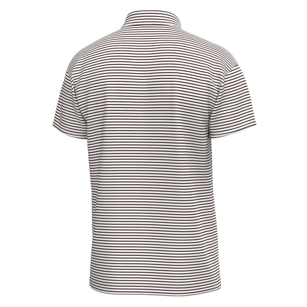 Edisto Polo - Espresso & White