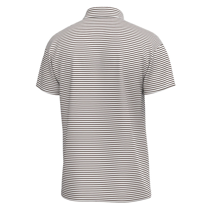 Edisto Polo - Espresso & White