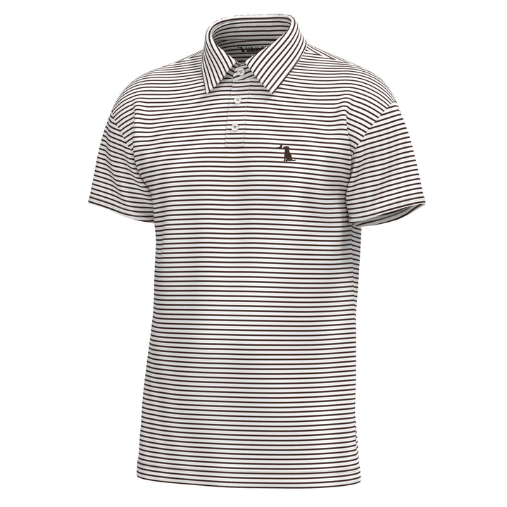 Edisto Polo - Espresso & White