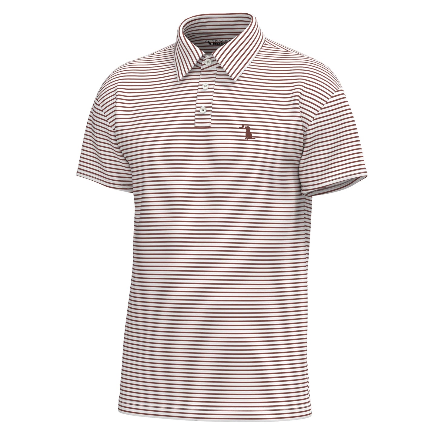 Edisto Polo - Mahogany & White