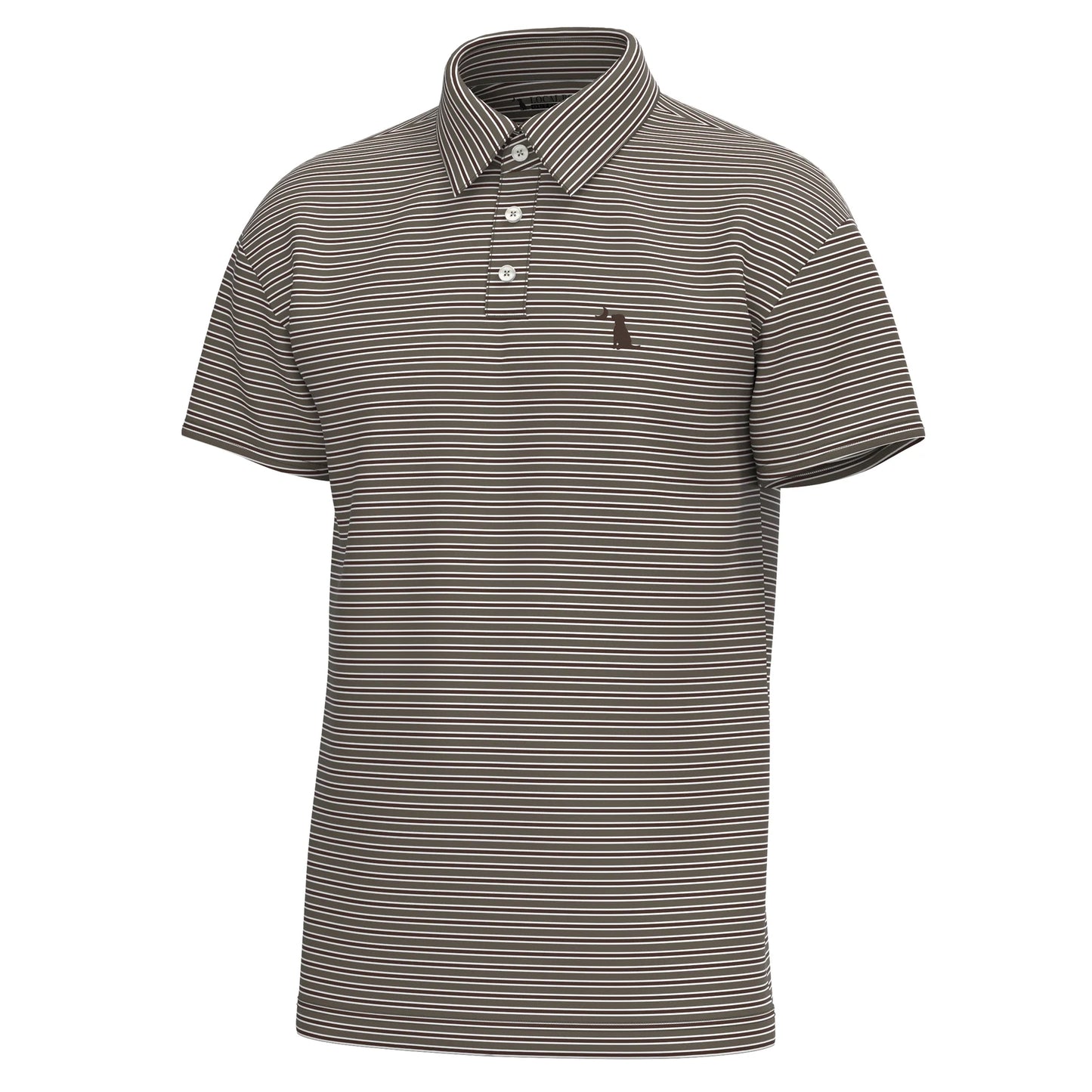 Surfside Polo - Dark Tan, Espresso & White
