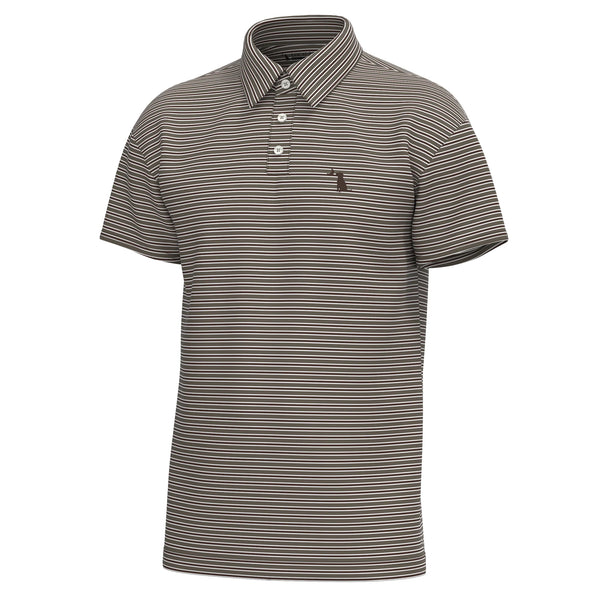 Surfside Polo - Dark Tan, Espresso & White