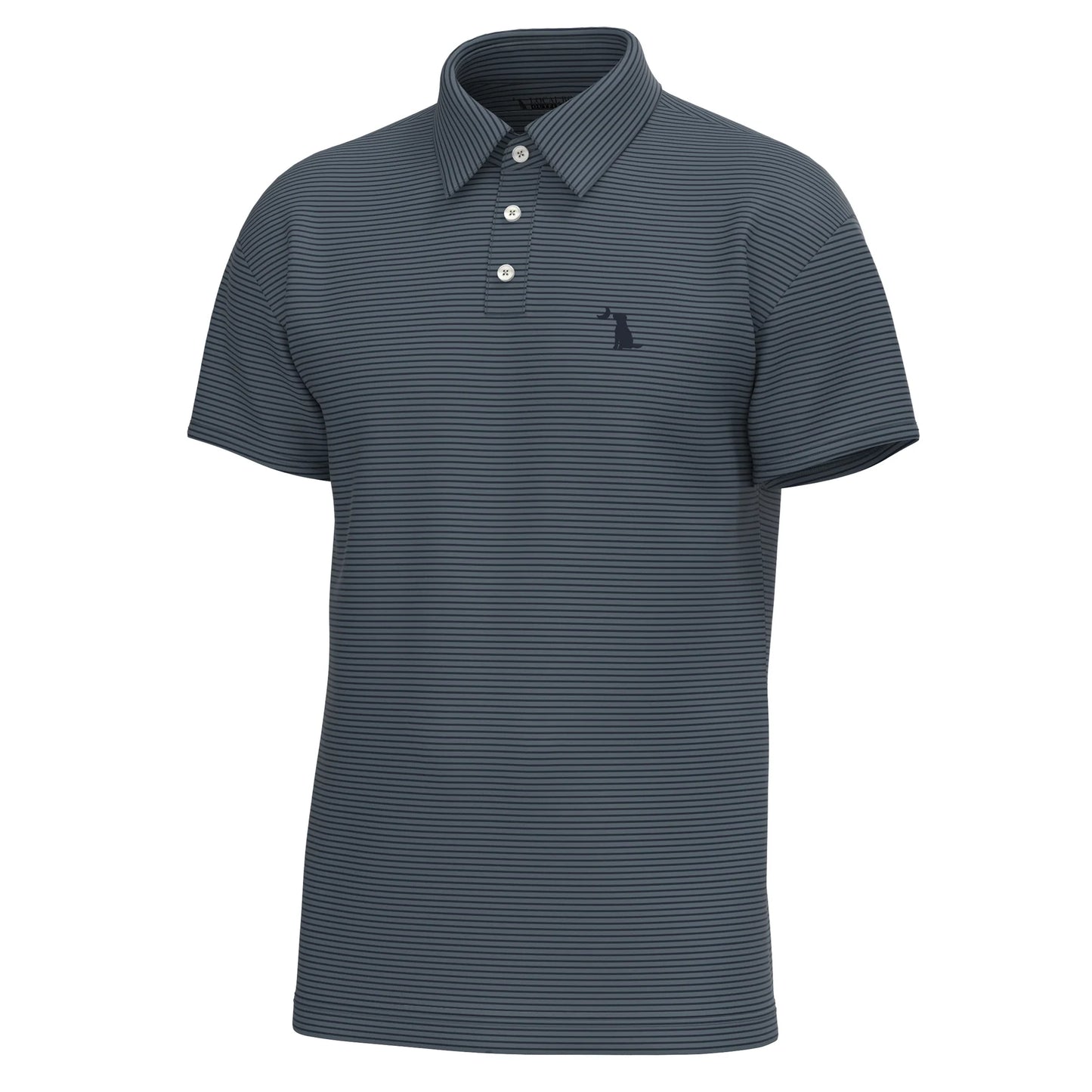 Driftwood Polo - Charcoal Blue & Midnight