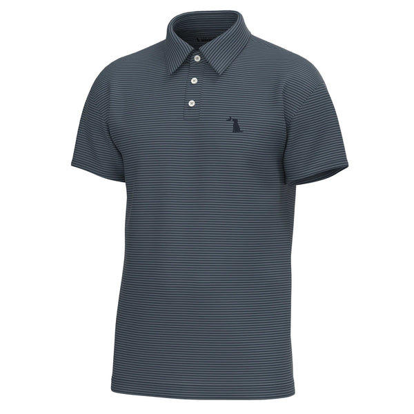 Driftwood Polo - Charcoal Blue & Midnight