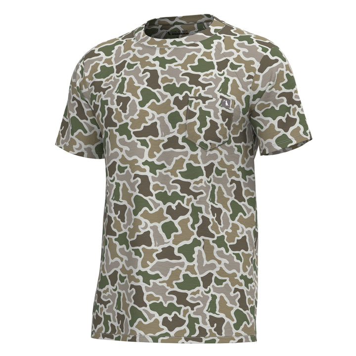 Youth S/S Heather Blend Crew - Dog & Moon Camo