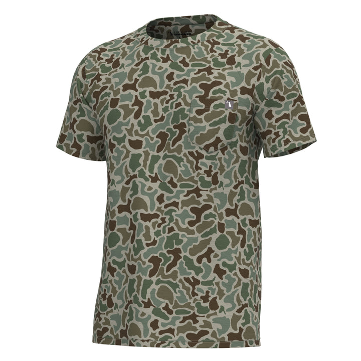 Youth S/S Heather Blend Crew - Localflage Forest