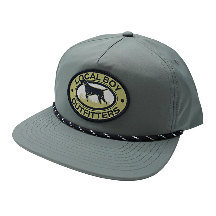Youth Pointer Patch Low Profile Rope Hat - Warm Gray