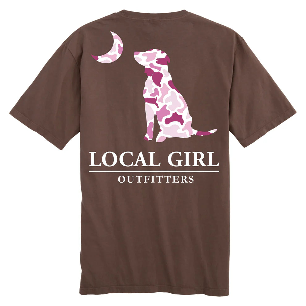 LG Pink LCF Dog & Moon SS Tee -Espresso