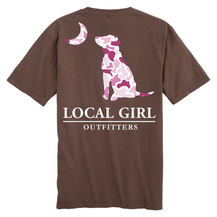 LG Pink LCF Dog & Moon SS Tee -Espresso