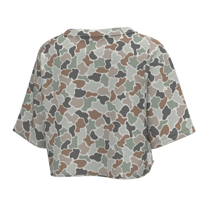 Local Girl Boxy Crop T-Shirt - Forest Camo Flora