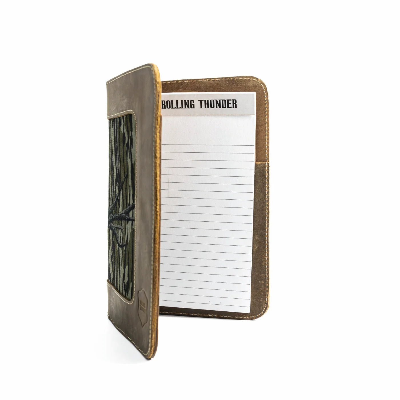 Rolling Thunder Game Calls Leather Portfolio with Mossy Oak® In-lay (5"x8" Notepad)