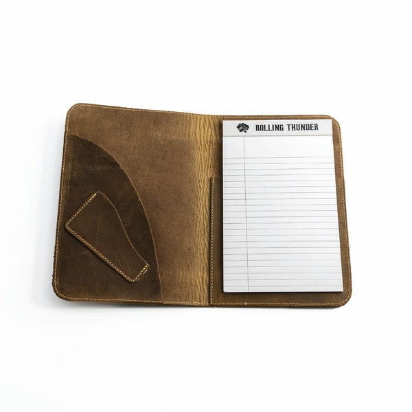 Rolling Thunder Game Calls Leather Portfolio with Mossy Oak® In-lay (5"x8" Notepad)