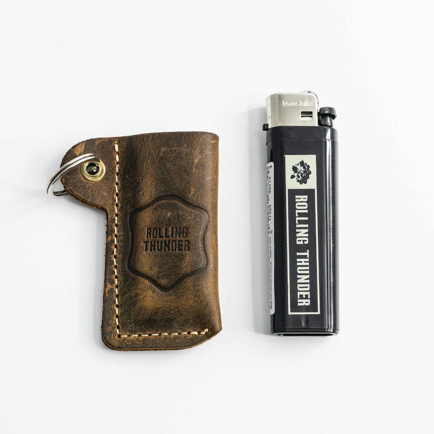 Rolling Thunder Game Calls Leather Lighter Sleeve