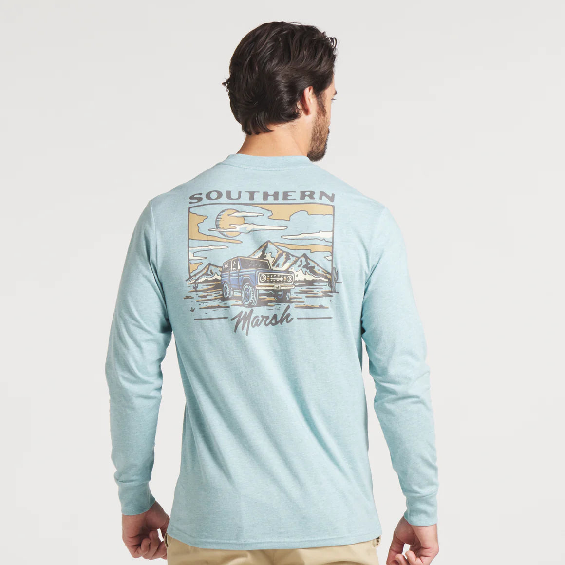 High Desert Rodeo LS Tee - Washed Moss Blue